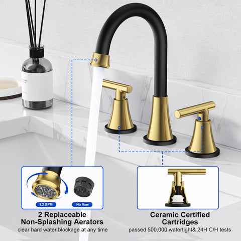 Hurran Black & Gold supply lines ready for quick installation