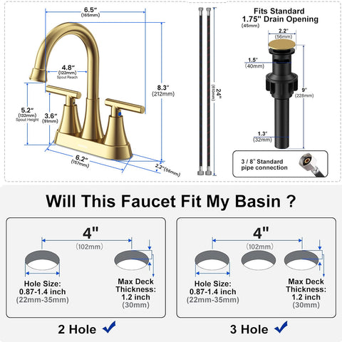 Hurran brushed gold spout arc, offering ample sink space during daily tasks.