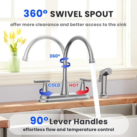 HURRAN brushed nickel finish adds modern style and durability.