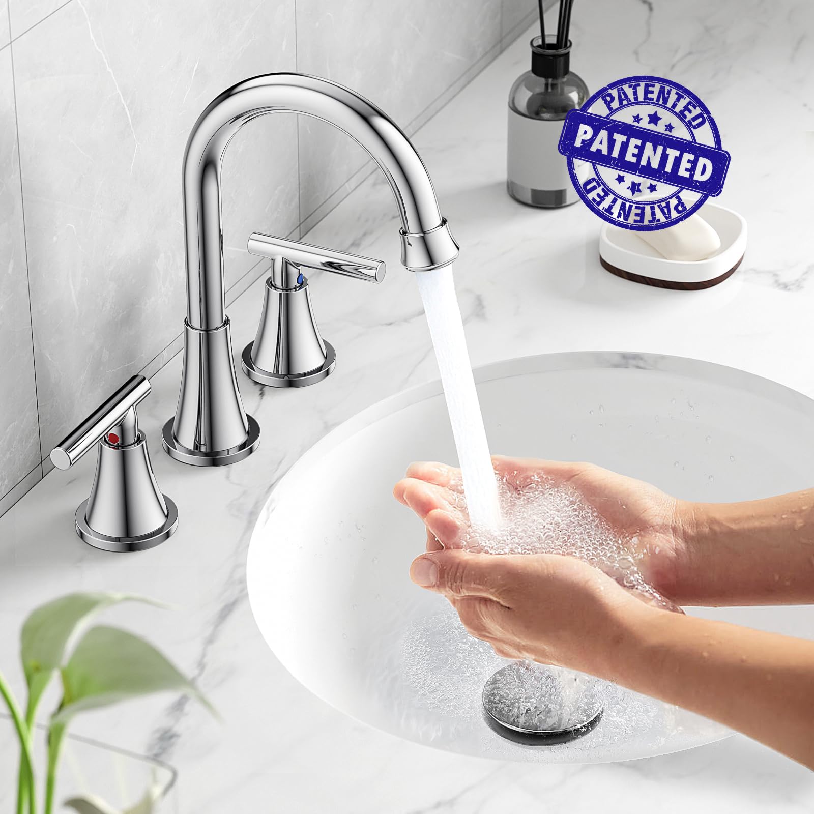 Hurran pop-up drain with overflow for clean sink drainage