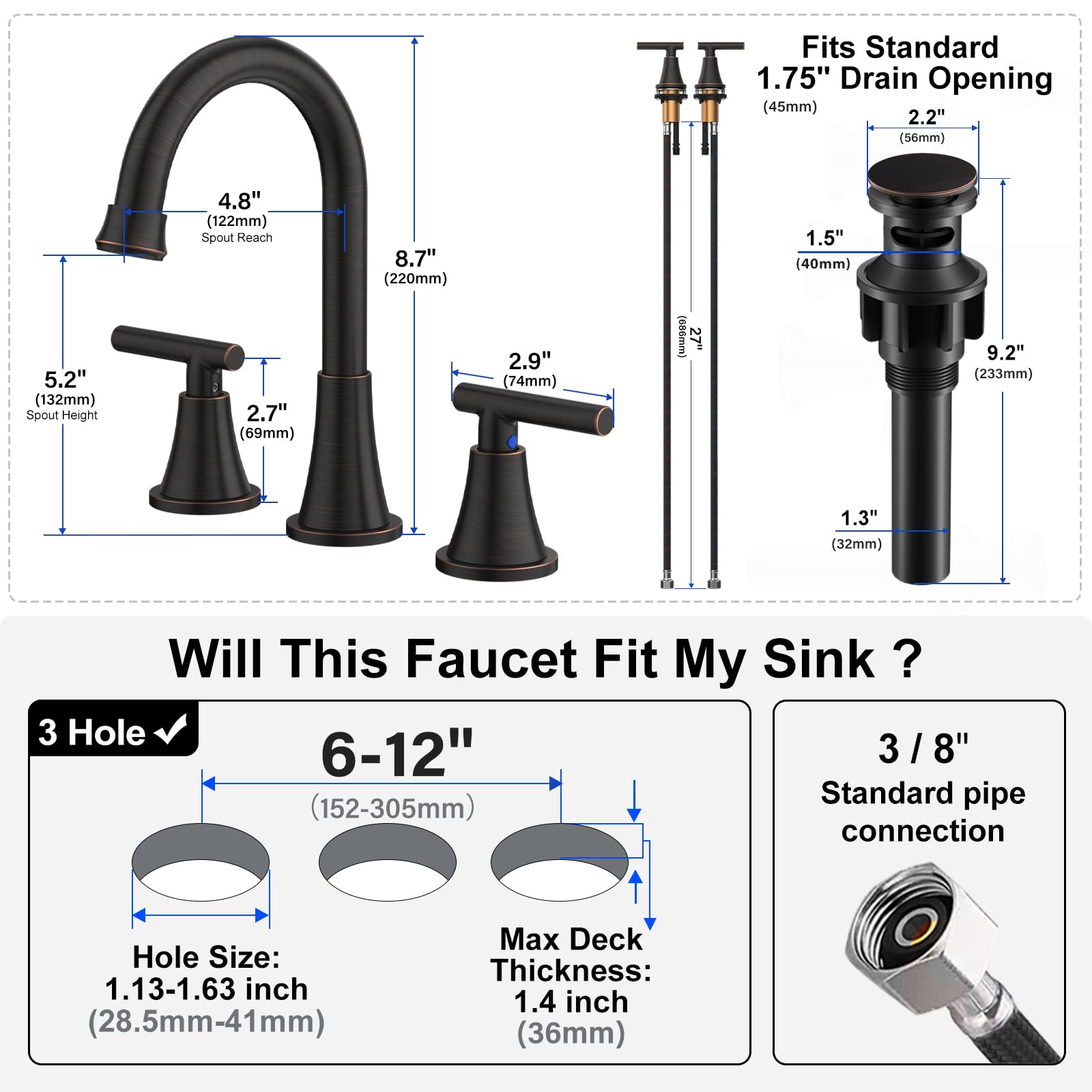 Hurran lead-free stainless steel faucet ensures safe, reliable daily use