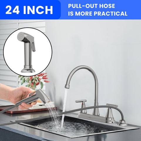 HURRAN SUS304 stainless steel with brushed nickel finish resists corrosion.