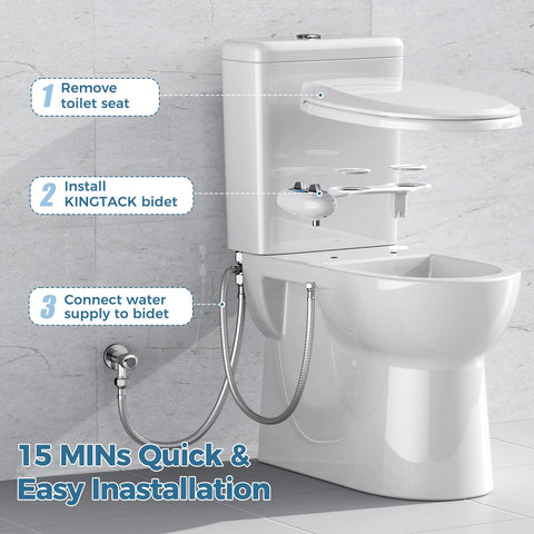 Hurran Ultra-Slim Bidet includes tool-free DIY installation.