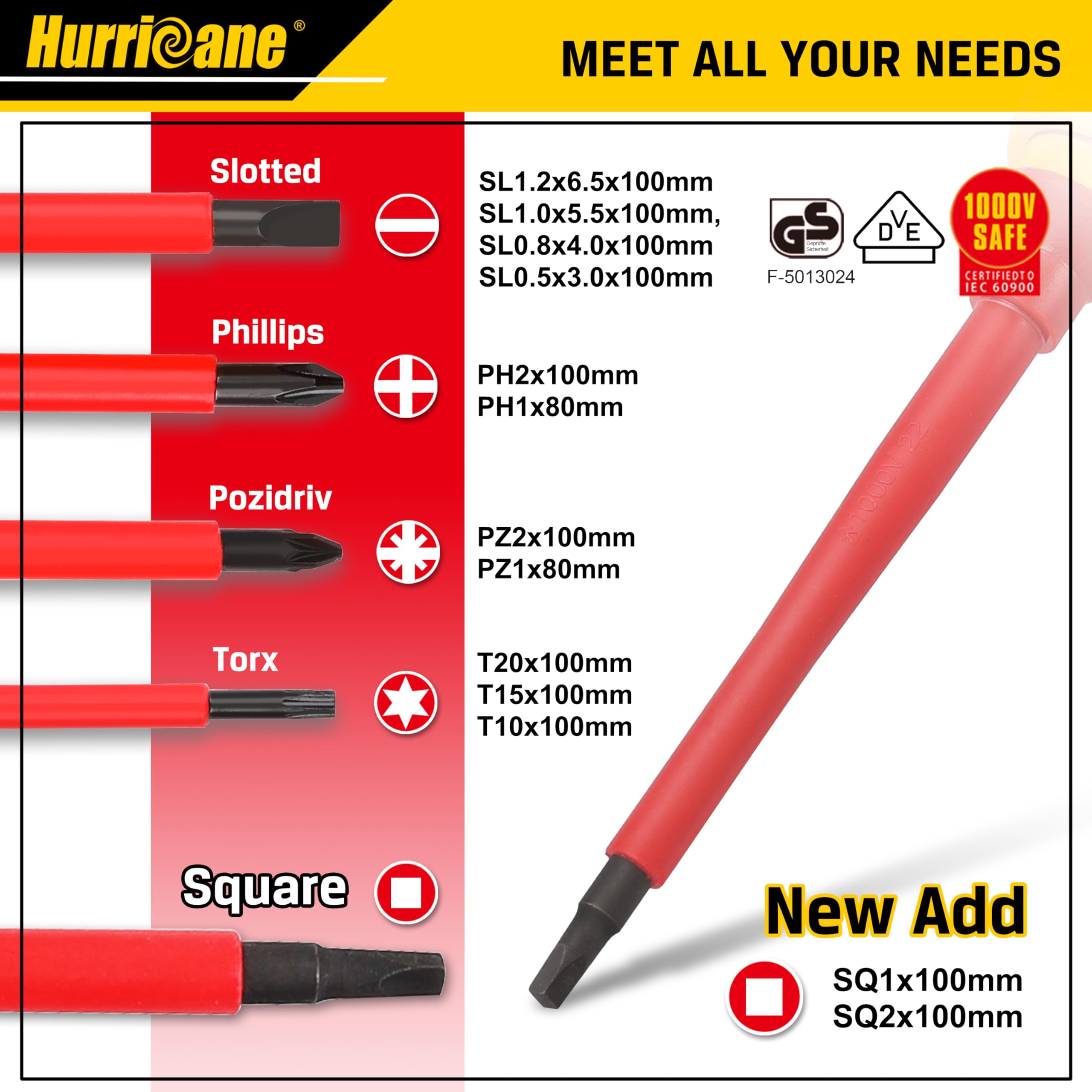 HURRICANE 1000V magnetized tips close-up for fast engagement
