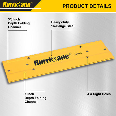 HURRICANE 12inch folding tool in action for HVAC duct bending tasks