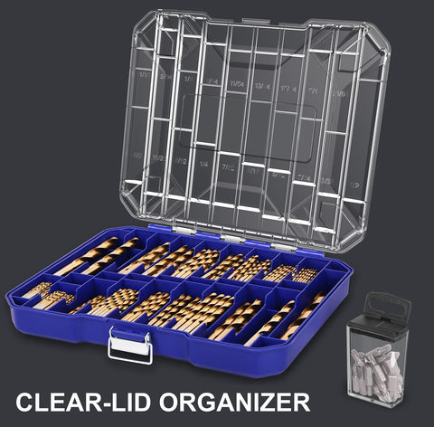 Shiny titanium coating on HURRICANE drill bits resists rust and reduces heat during cutting.
