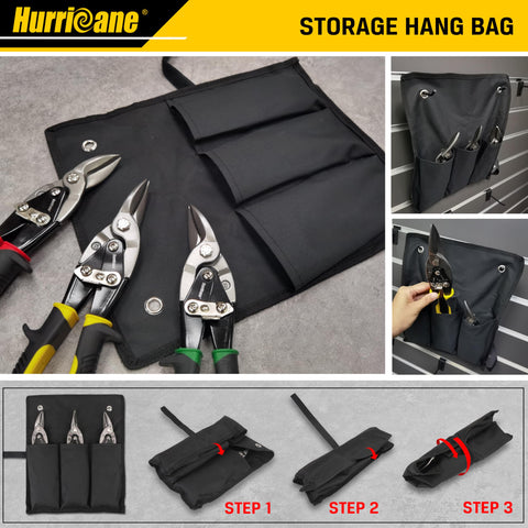 Hurricane tin snips set ideal for sheet metal, aluminum, and vinyl projects
