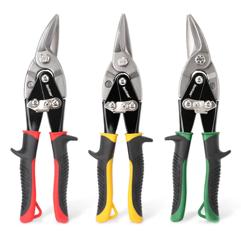Hurricane 3pc aviation tin snips set straight cut for precise sheet metal passes