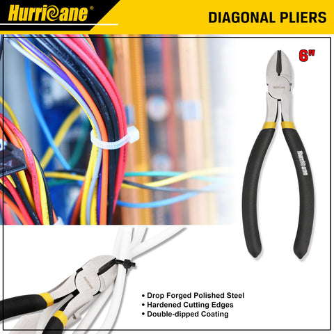 Hurricane 6-inch slip joint pliers with secure grip for tight spaces and quick adjustments