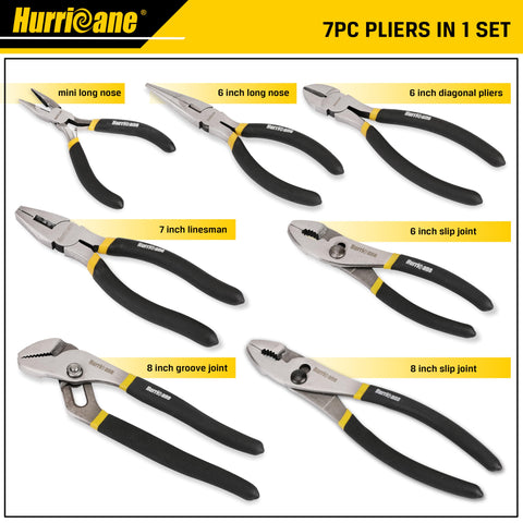 Hurricane 8-inch groove joint pliers offering durable grip and smooth adjustment for plumbing tasks