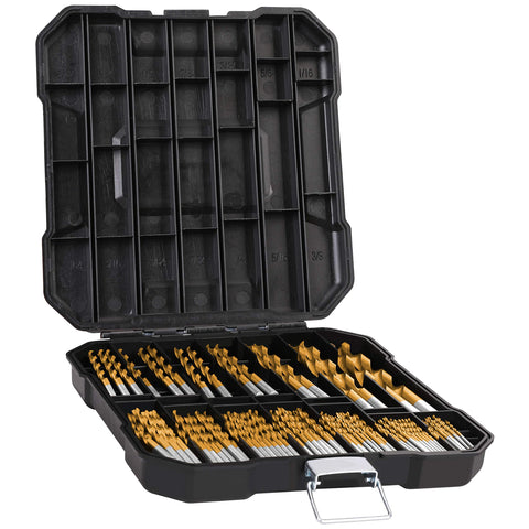 HURRICANE 99-piece titanium twist drill set in a sturdy storage box for organized use