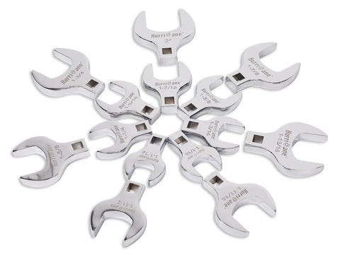Hurricane crowfoot wrench set in a case for quick organization