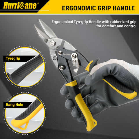 Hurricane Tyregrip ergonomic handle reduces hand fatigue.