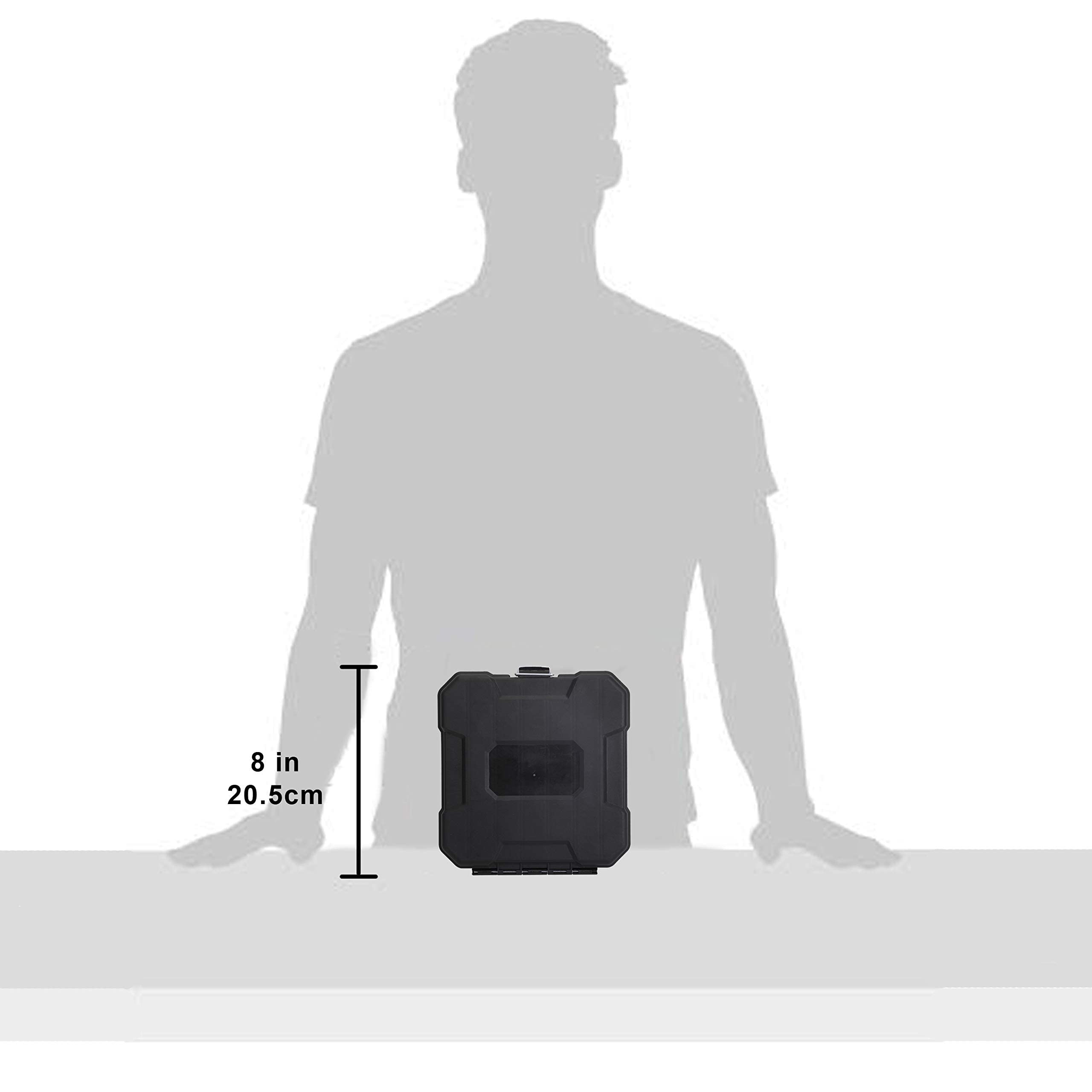 Hard plastic storage box keeps bits secure during transport