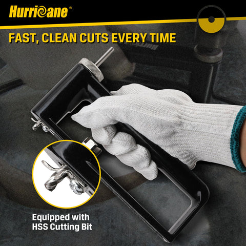 HURRICANE 26-gauge stainless steel compatibility enables smooth, clean hole cuts.