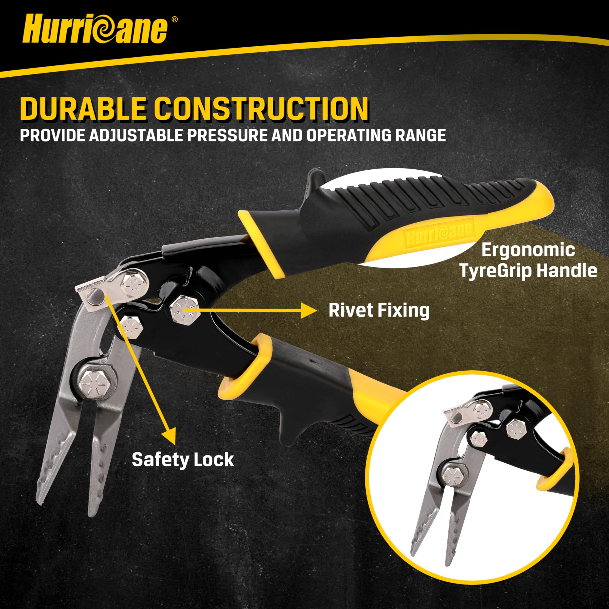 HURRICANE offset seamer jaw detail 3-1-4-inch for wide bends.