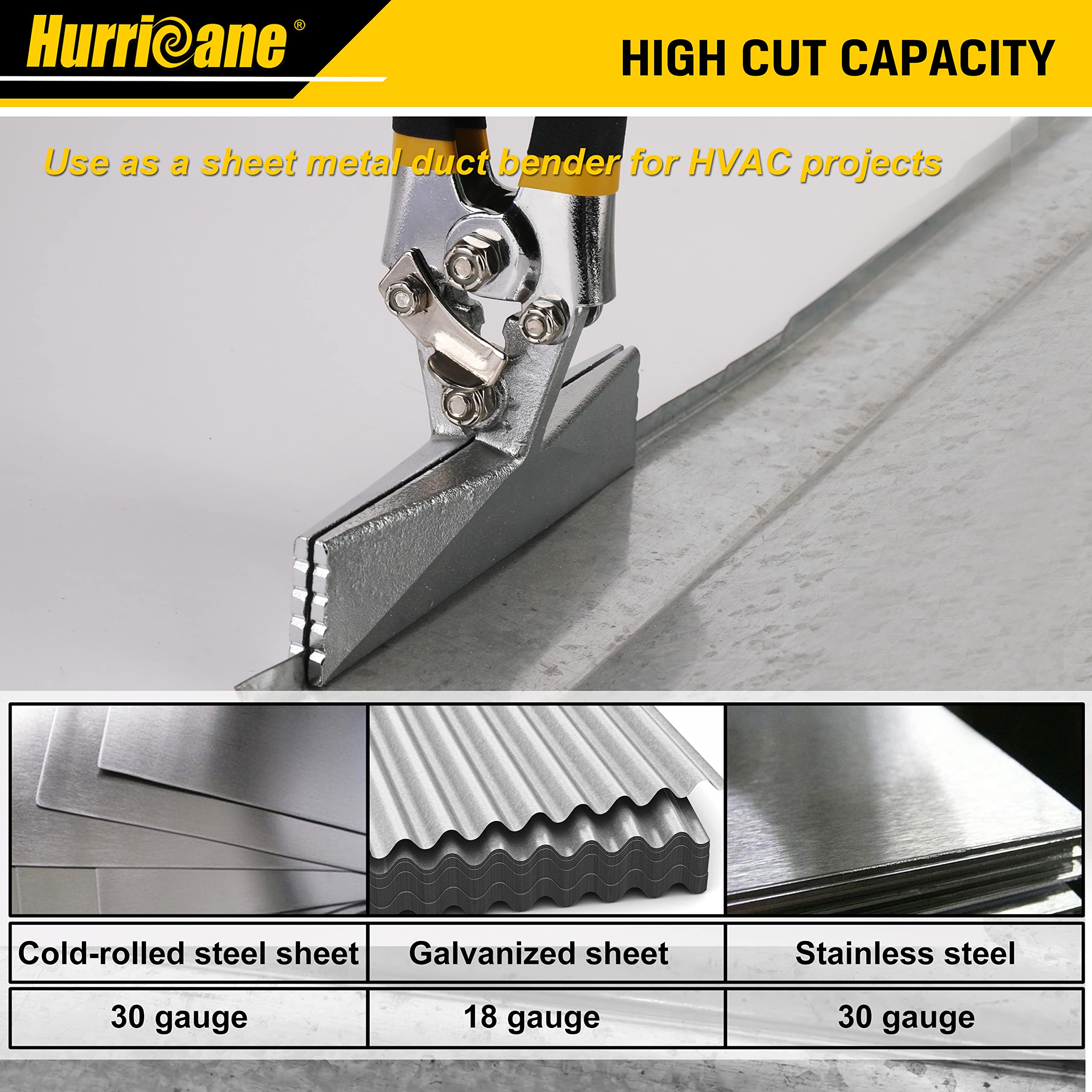 Close-up of Hurricane non-slip, double-dipped handle enables controlled operation