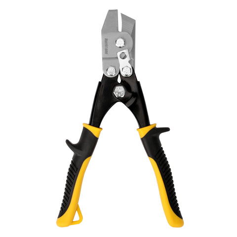 Hurricane sheet metal v-notch notcher front view for precise 30° cuts