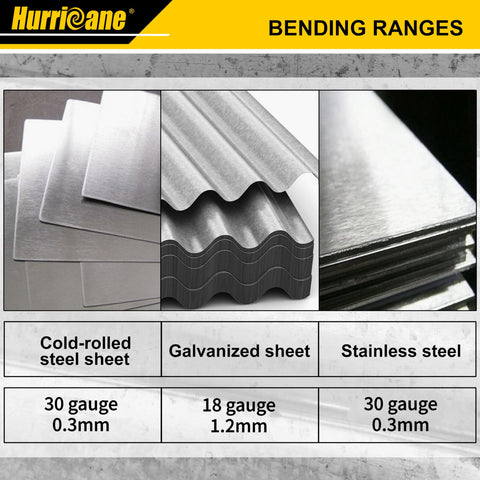 HURRICANE sight holes enable accurate bends during sheet metal forming