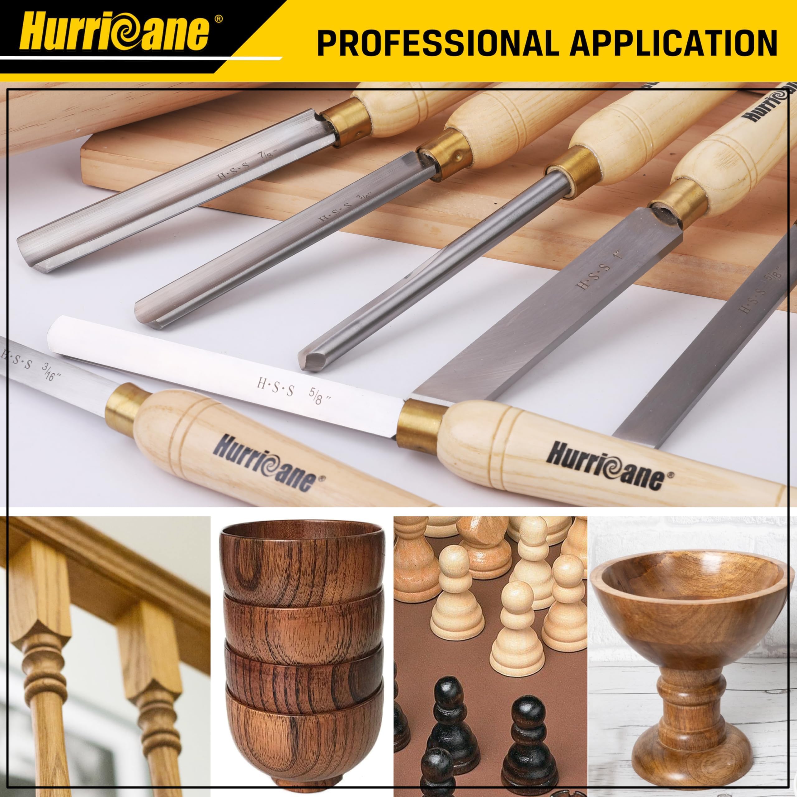 HURRICANE skew chisel 1 inch delivers crisp edges on turning projects.