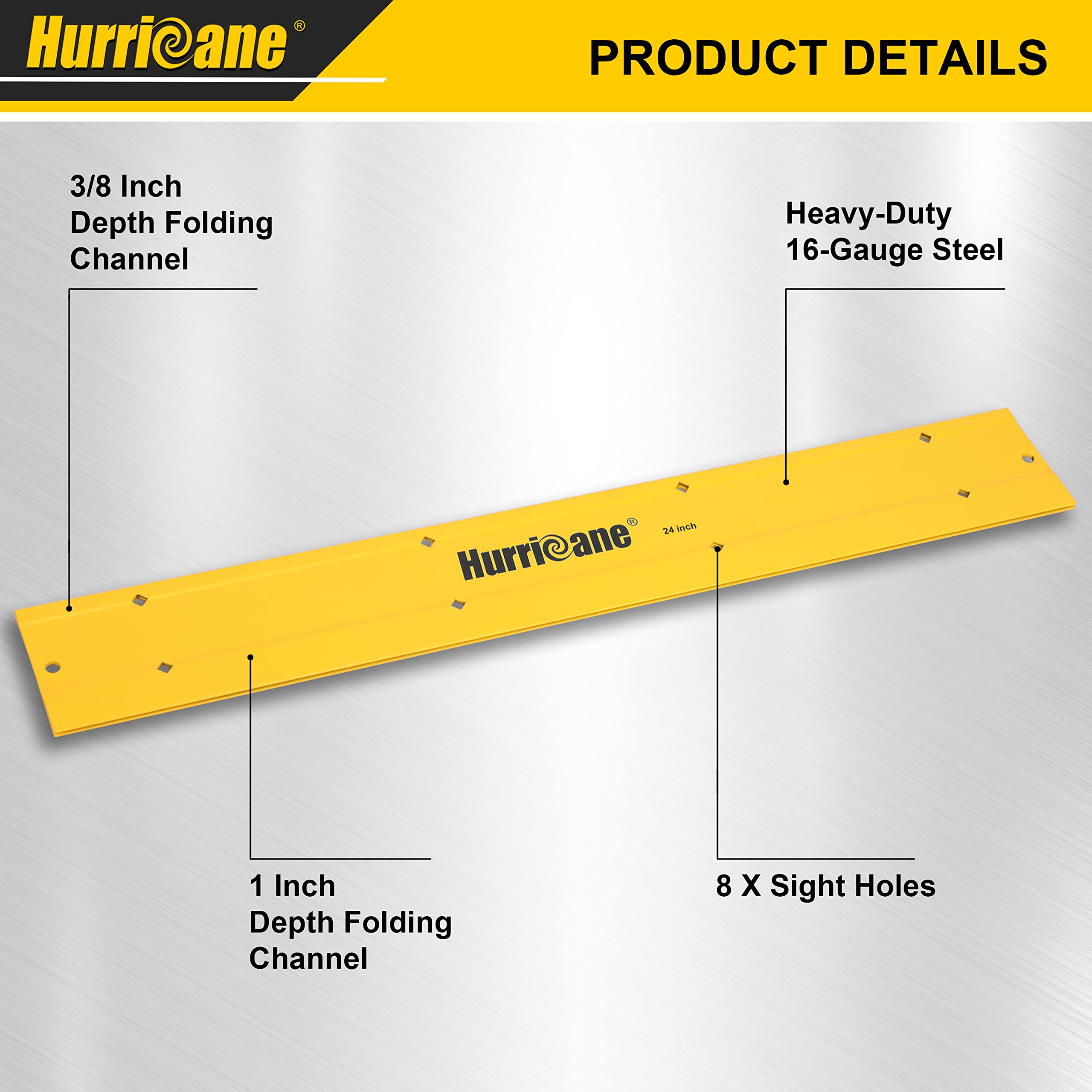 HURRICANE dual-depth folding 3/8 and 1 in offers versatile ductwork options