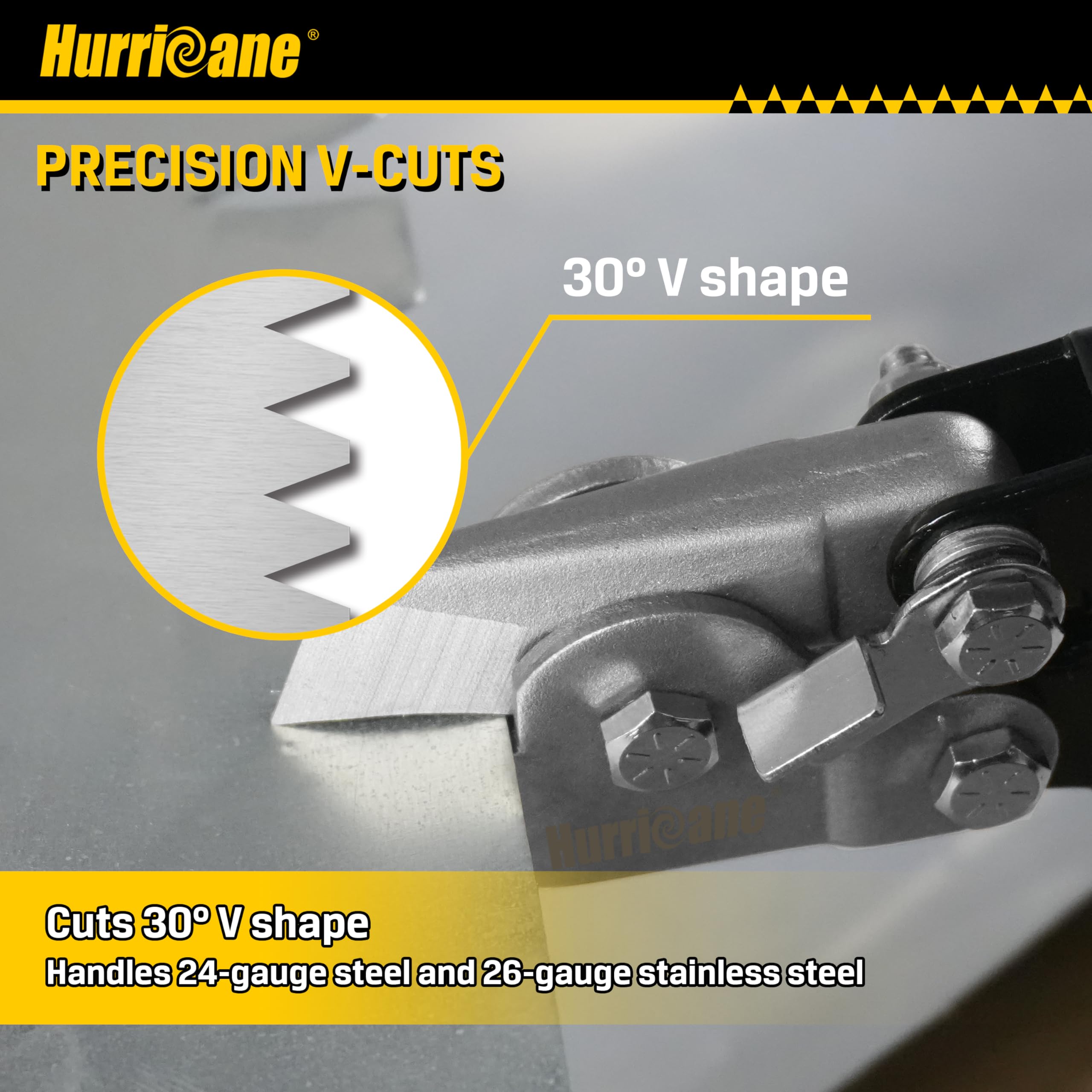 Hurricane v-notch notcher Tyregrip handle for comfortable use