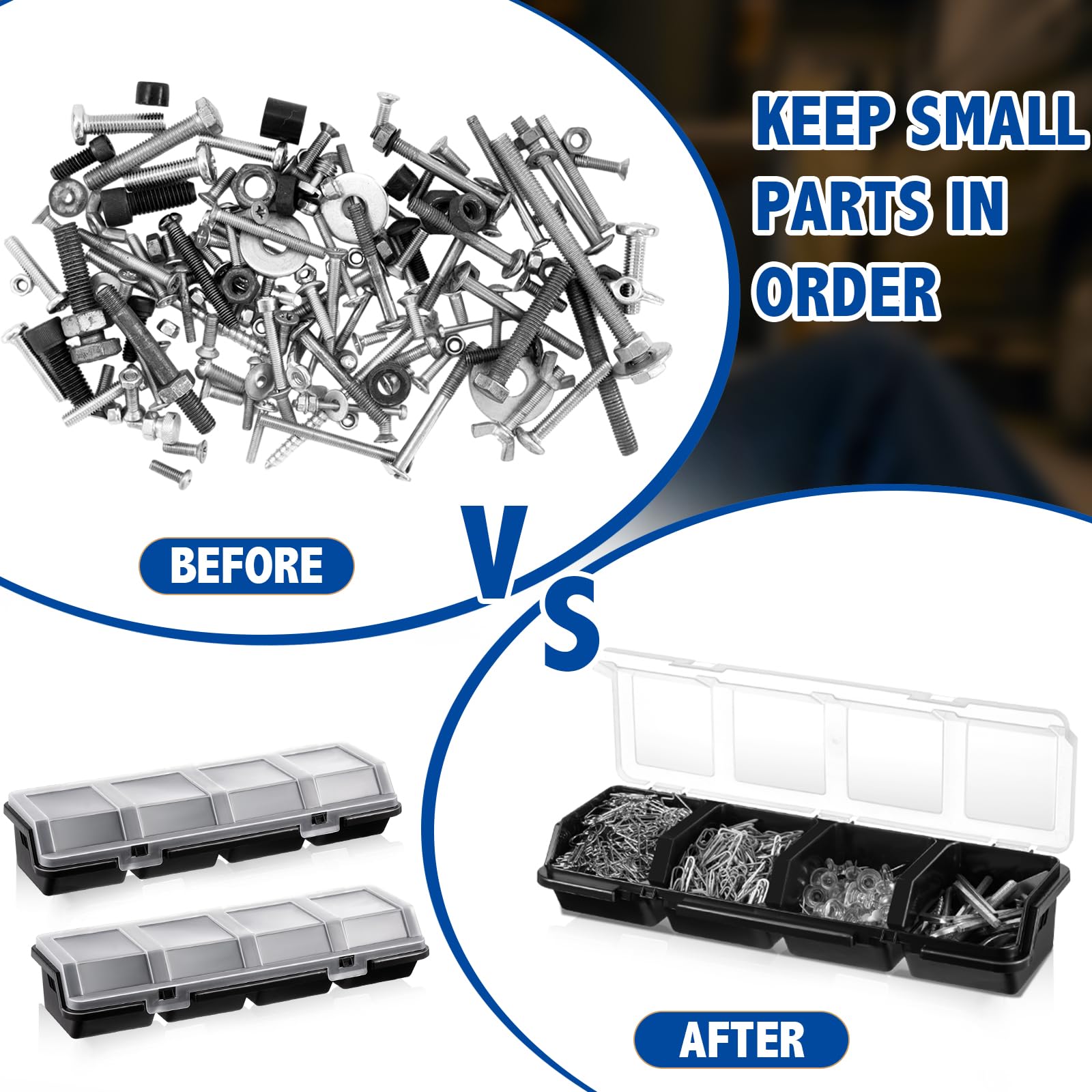 Hushee angled-opening design provides effortless screw retrieval.