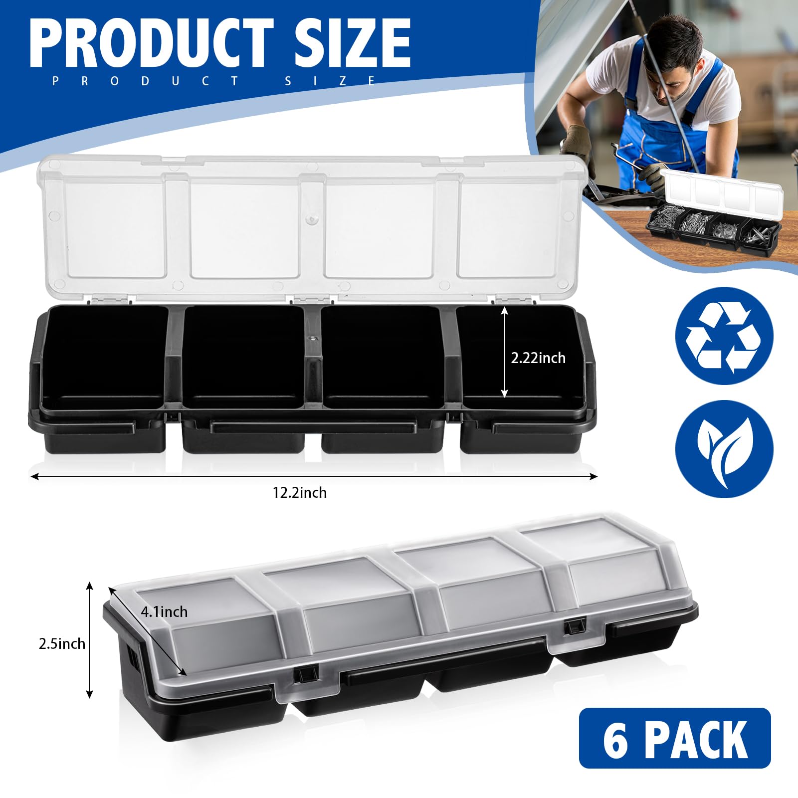 Hushee organizer with translucent lid lets you view contents at a glance.