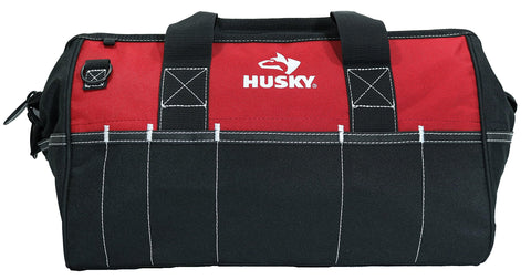 Husky 82003N11 exterior pockets demonstrate organized storage on the job