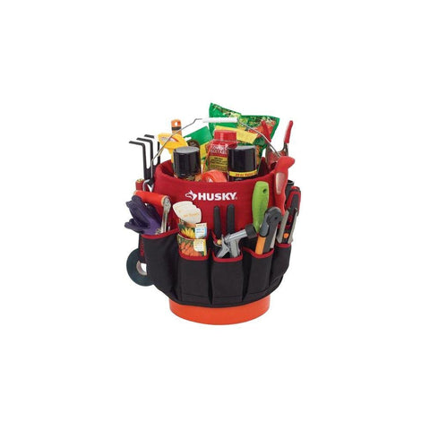 Husky Bucket Jockey deeper pockets maximize tool capacity.