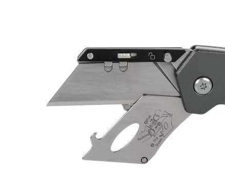 Husky knife with quick-change blade mechanism for easy replacements.