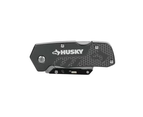 Husky lock-back folding knife for safe, secure blade storage.