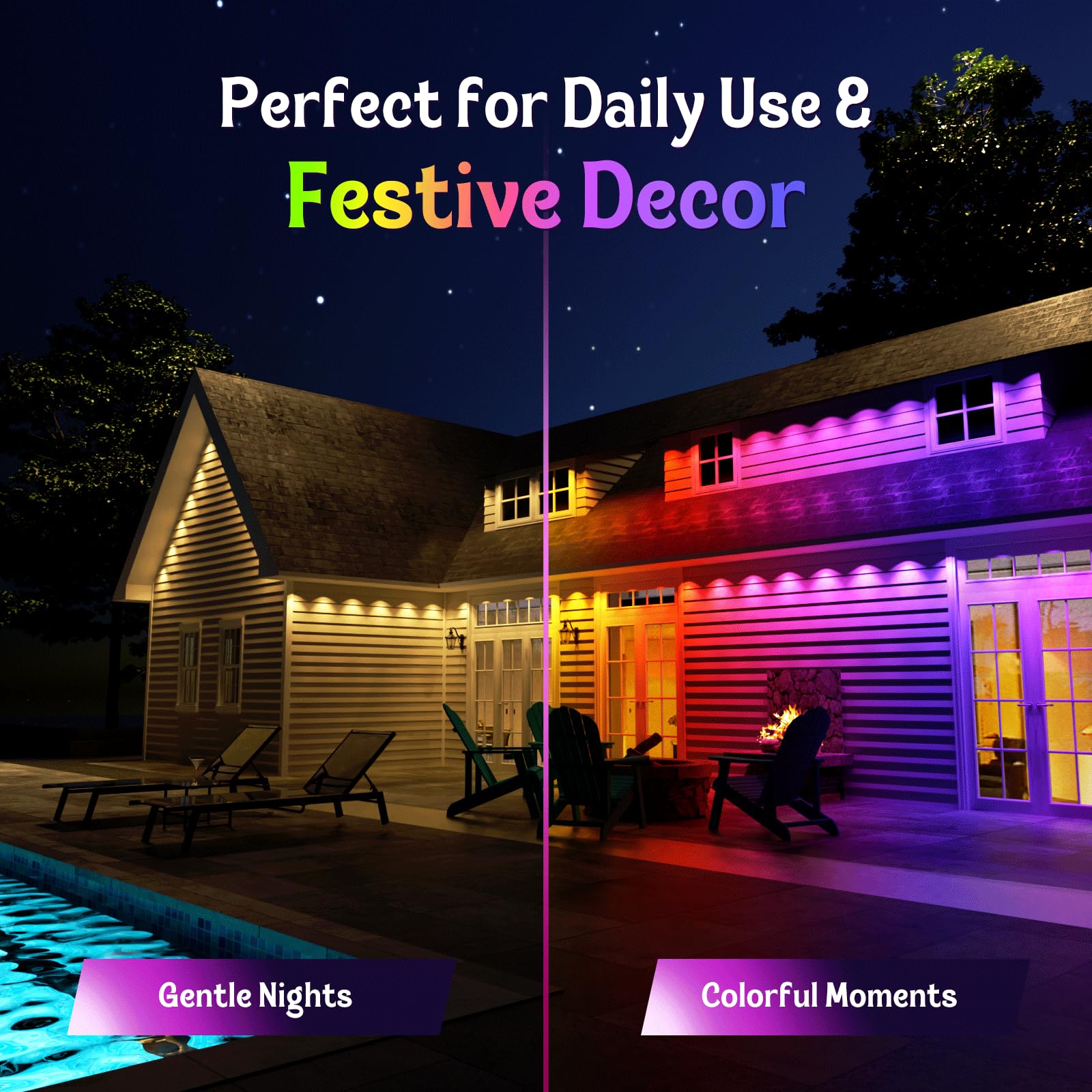 HUTAKUZE holiday scene lighting with 48 scene modes for versatile decor