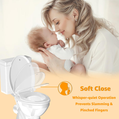 Huttdmel Potty Seat's detachable baby seat enables quick transition to full-sized use.