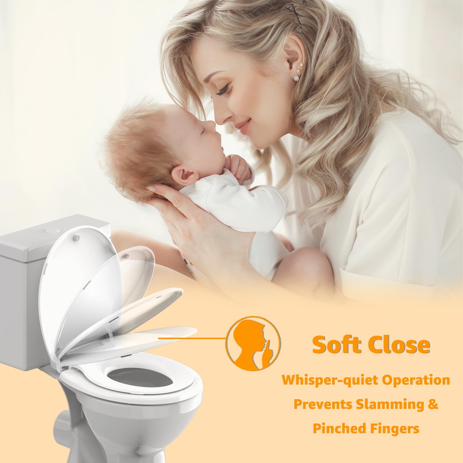 Huttdmel round baby seat removable for adult use when needed.