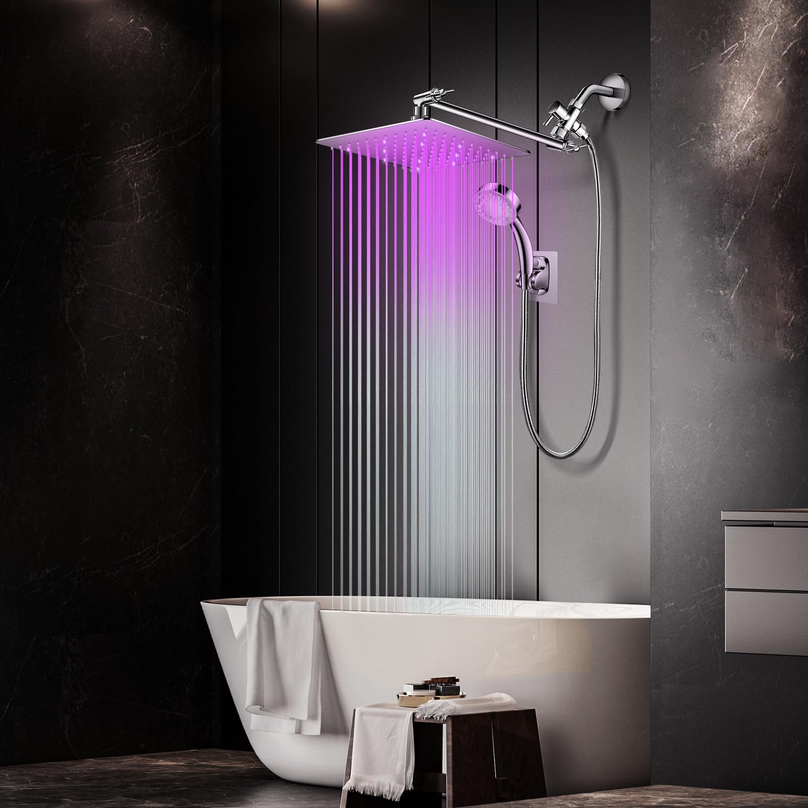 HUUKE 60-inch shower hose included for versatile layouts.