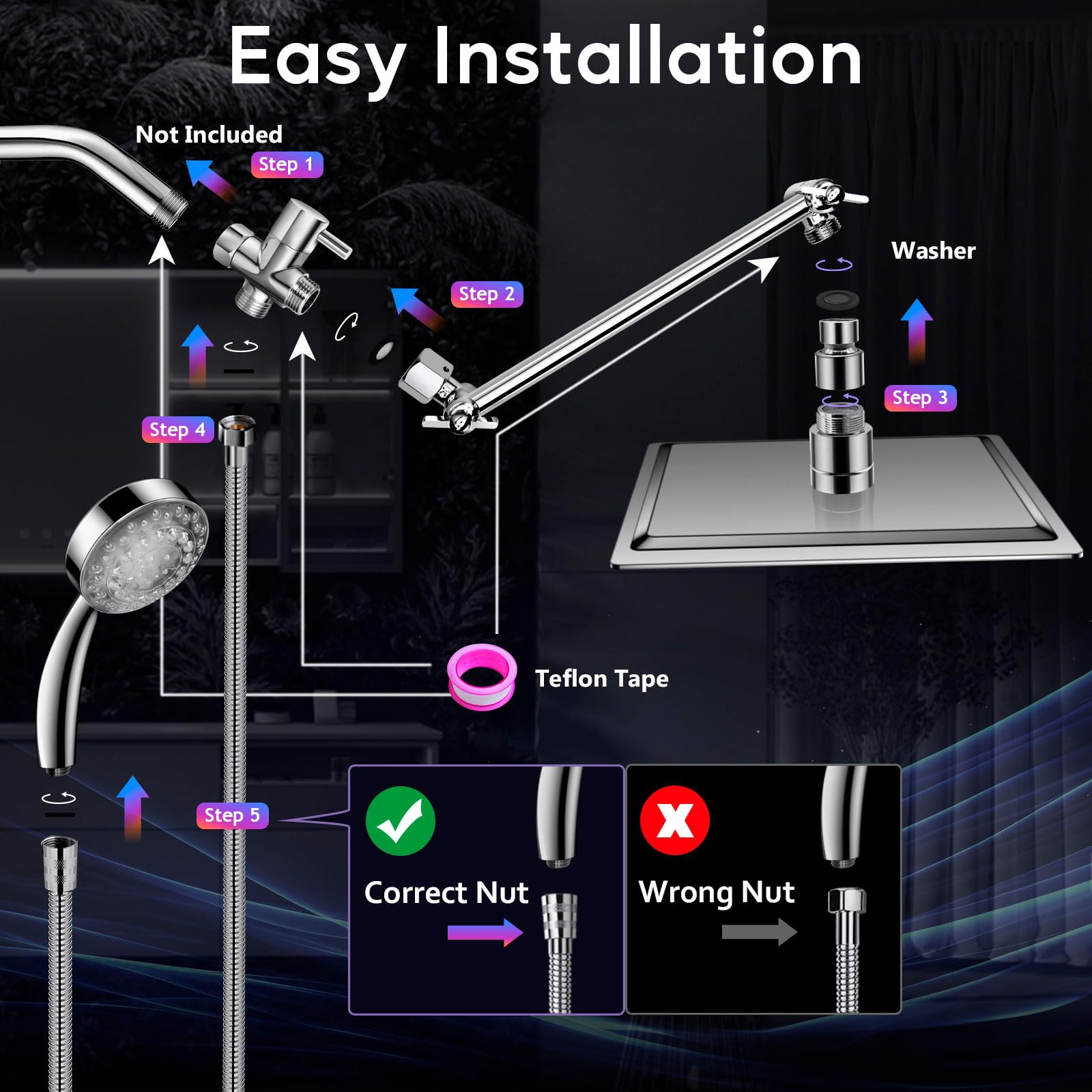 HUUKE 60-inch hose offers ample reach for versatile setups