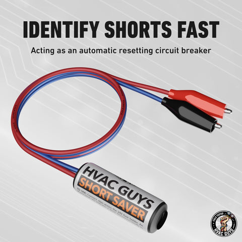 HVAC Guys Short Saver LED indicator active shows a detected short clearly.
