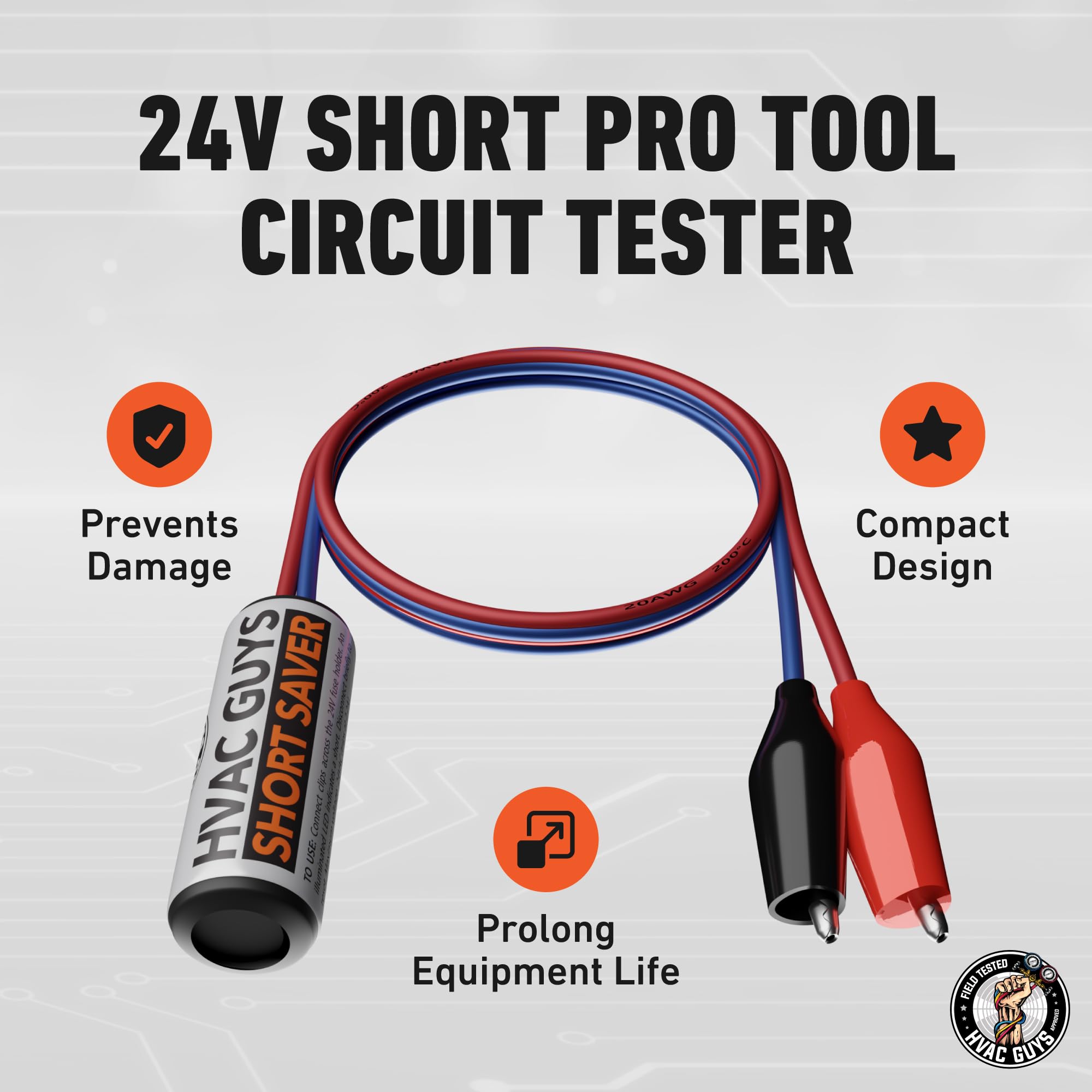 HVAC Guys Magnetic jumper 3ft enables flexible testing without unplugging components.