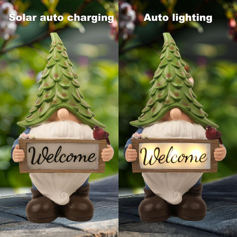 hvfun no wiring solar gnome light for easy setup