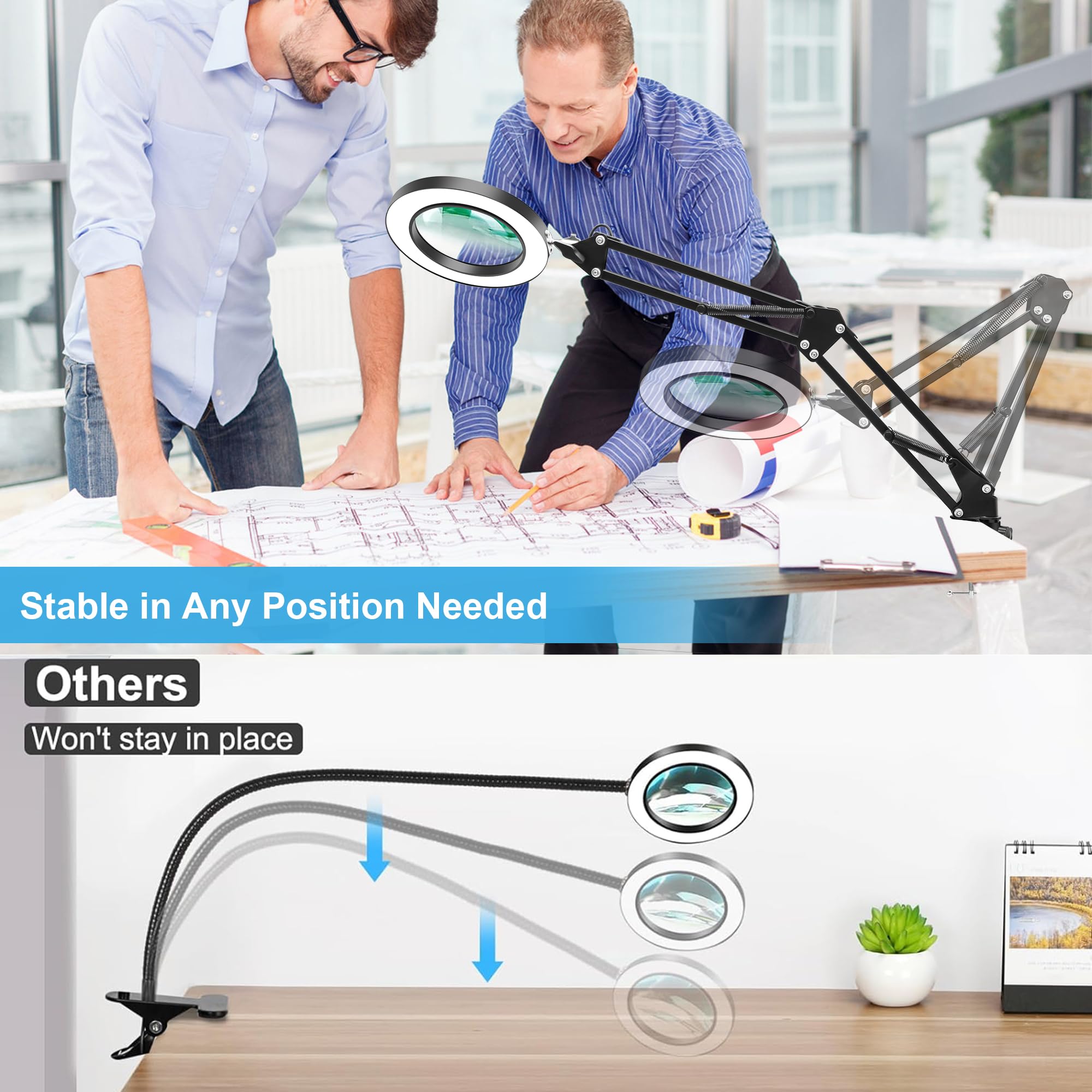 Hviww eye protection LED reduces glare during long sessions