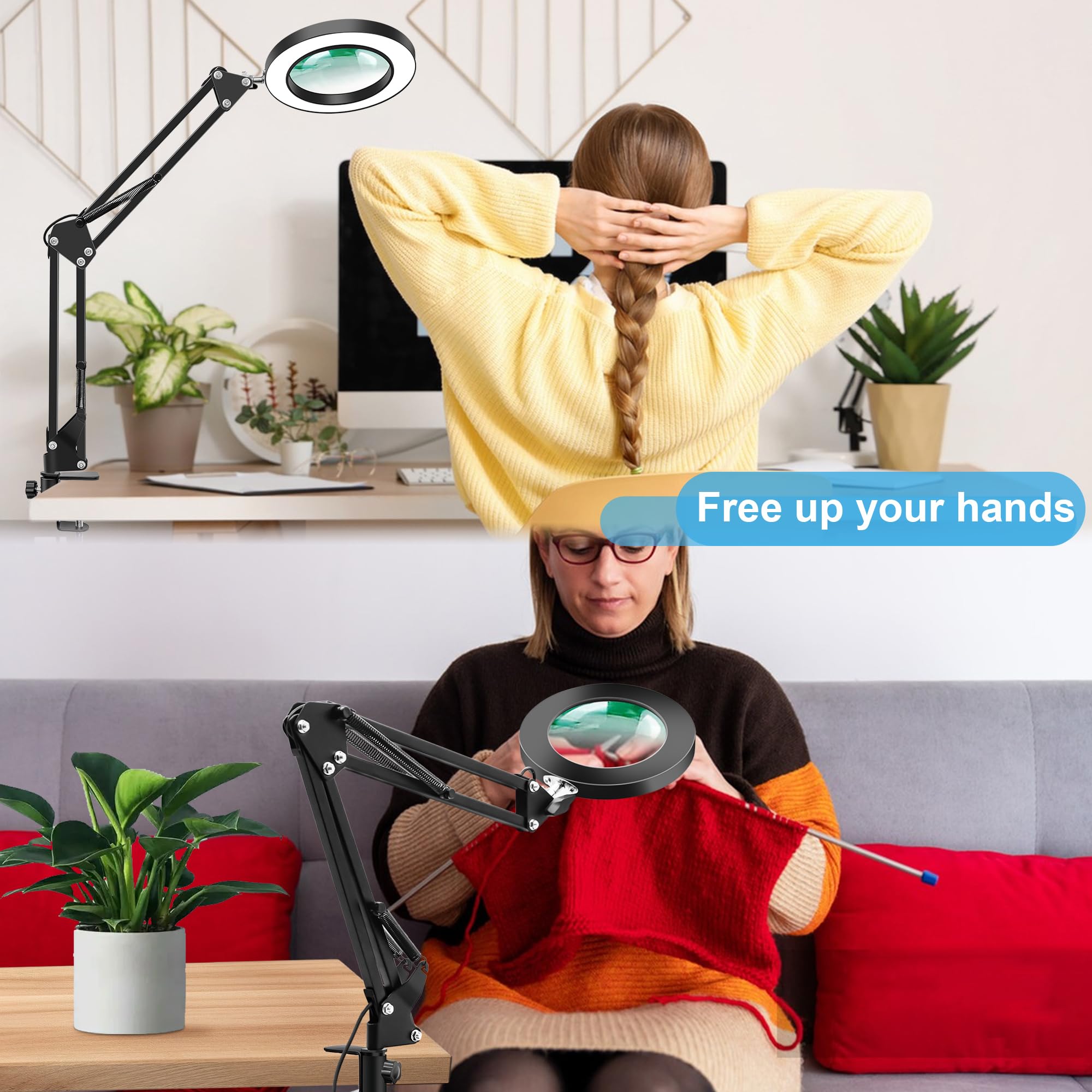 Hviww sturdy desk clamp keeps magnifier stable during use