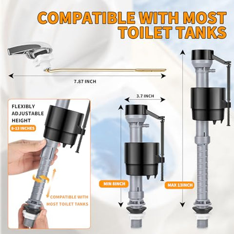 HVJ toilet flapper 2-inch—durable rubber seals leaks and resists chlorine.