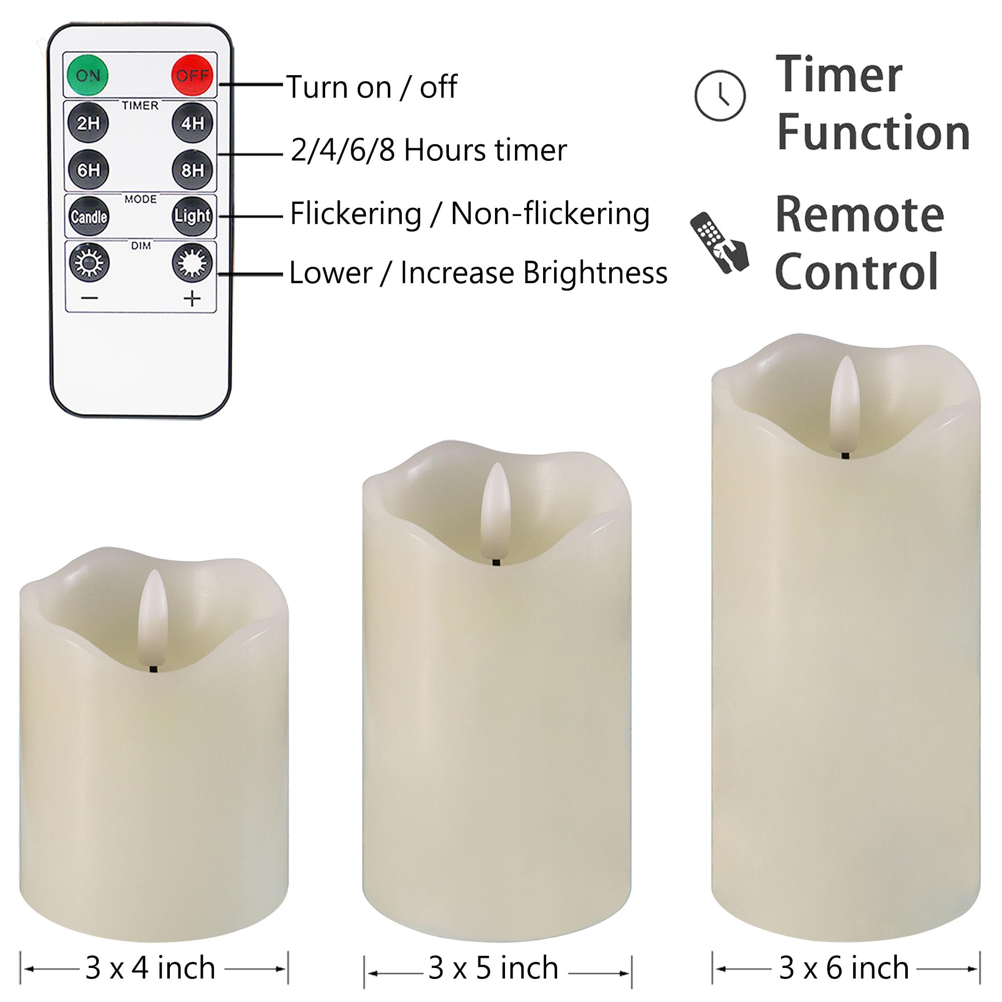 HVOPGEEUAN ivory candles on a dining table suited for weddings and events.