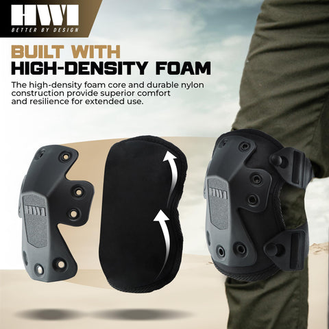 Water‑resistant knee pad from HWI Gear for damp or muddy environments