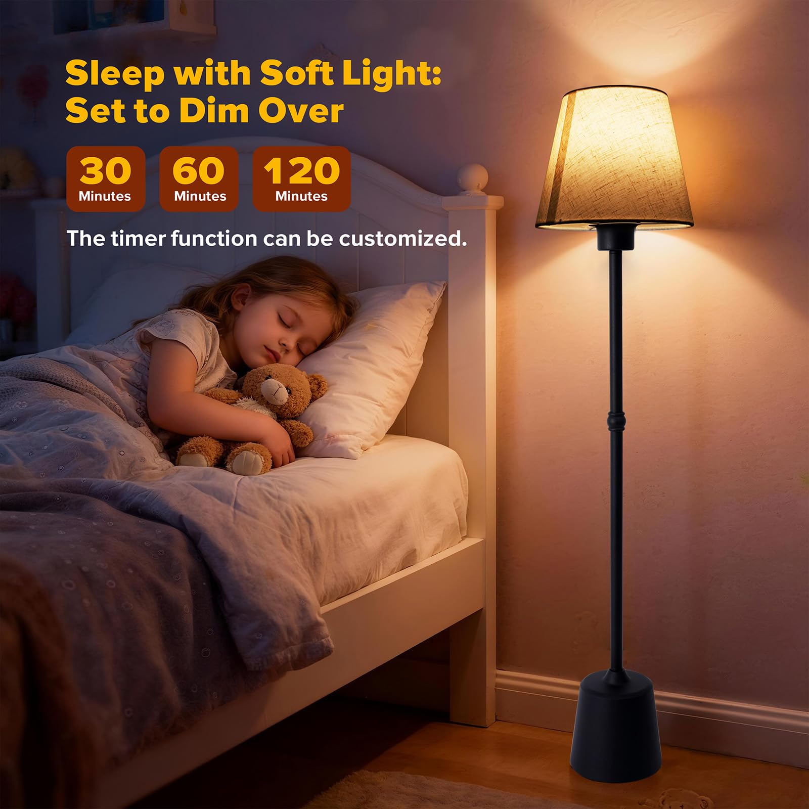HWTDJJY 5200mAh battery pack keeps lamp portable during camping or balcony use