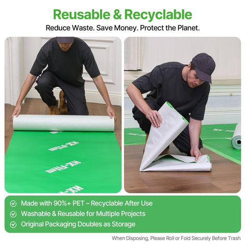HX-Film protects hardwood floors under paint and renovation without leaving marks.