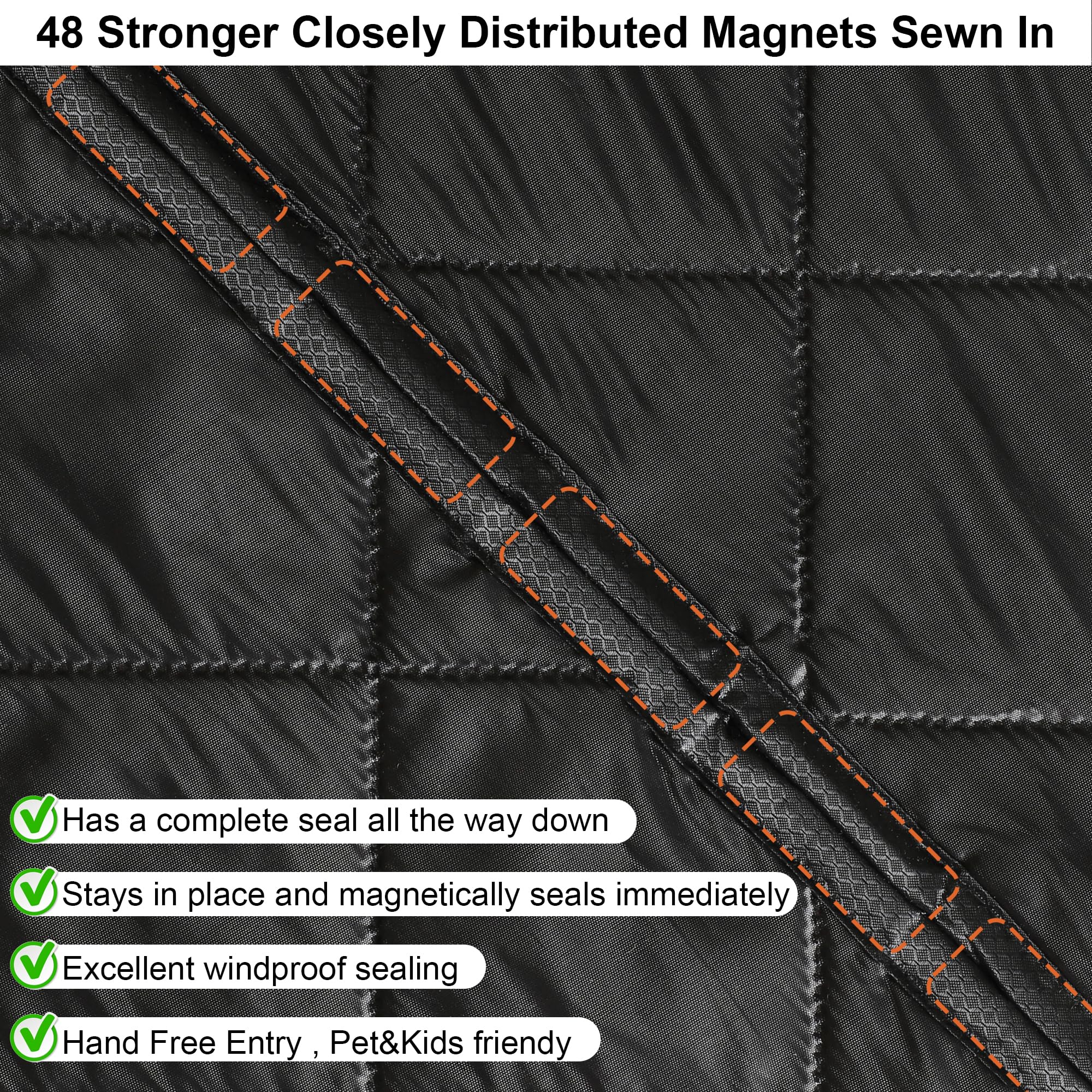 HxLmn three-layer construction blends oxford fabric and polyester fiberfill.