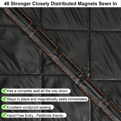 HxLmn three-layer construction blends oxford fabric and polyester fiberfill.