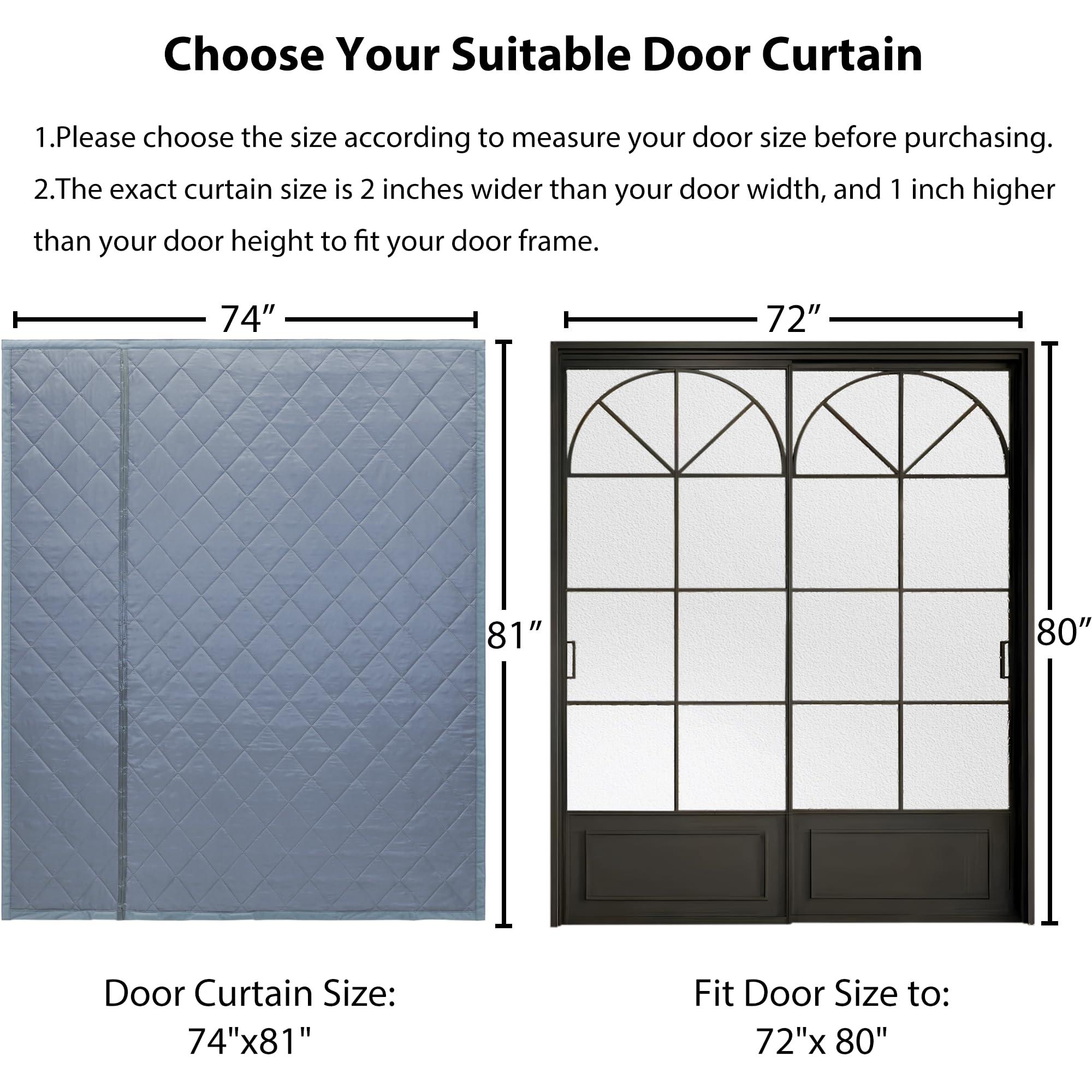 HxLmn door curtain grey magnet closure close-up highlights strong seal